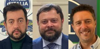 Capogruppo di Fratelli d’Italia in Consiglio regionale, Francesco Torselli, il Consigliere regionale Vittorio Fantozzi, vicepresidente della Commissione Sviluppo economico, ed il Coordinatore regionale FdI, Fabrizio Rossi