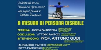 Locandina FdI del Webinar “A misura di persona disabile”.