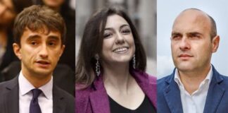 Galeazzo Bignami, Augusta Montaruli ed Emanuele Prisco, deputati di Fratelli d’Italia.