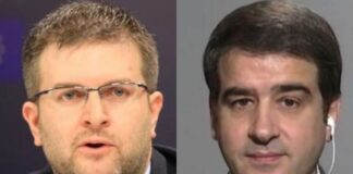 Carlo Fidanza, Capodelegazione di Fratelli d’Italia al Parlamento europeo e Raffaele Fitto, Co-Presidente del gruppo ECR.