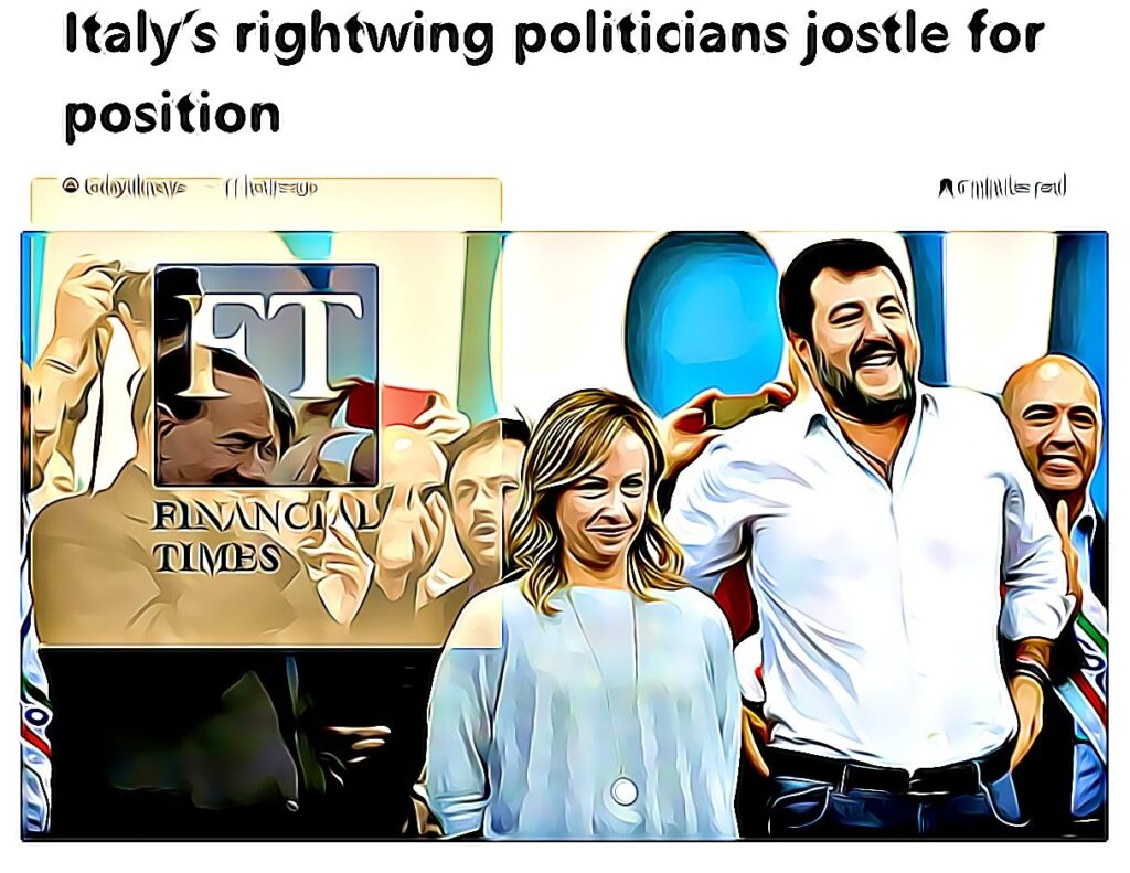 Financial Times: I politici della destra italiana si contendono la leadership, Giorgia Meloni sempre più vicina alla Lega.