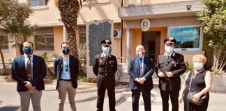 Salvatore Deidda, Deputato di Fratelli d'Italia e Capogruppo in Commissione Difesa in visita alla Caserma di Monserrato.
