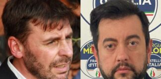 Andrea Romiti, capogruppo FdI nel Comune di Livorno e Francesco Torselli, capogruppo di Fratelli d'Italia nel Consiglio regionale toscano.