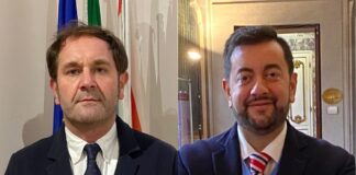 Francesco Torselli, capogruppo di Fratelli d’Italia nel Consiglio regionale toscano e Gabriele Veneri consigliere regionale di Fratelli d’Italia.