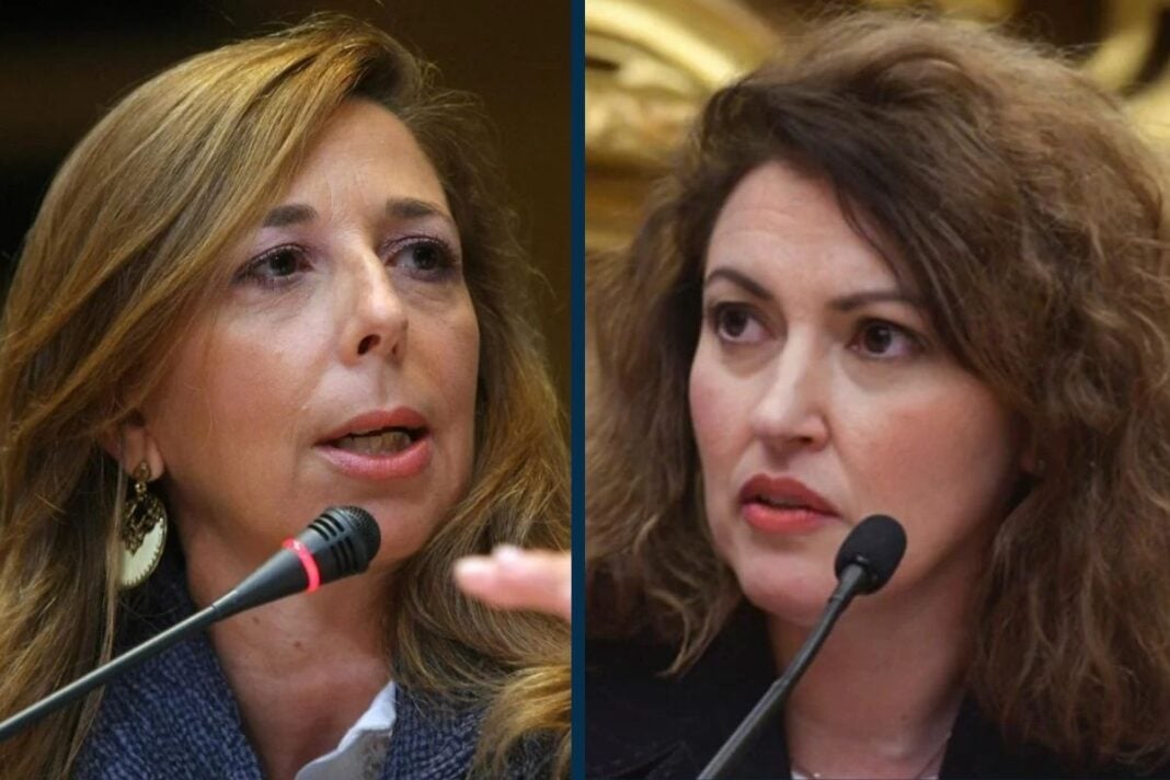 Isabella Rauti, vicepresidente vicario del Gruppo di Fratelli d'Italia e responsabile del Dipartimento Pari opportunità, Famiglia e Valori non negoziabili e Maria Teresa Bellucci, deputato e capogruppo per Fratelli d’Italia in Commissione Affari Sociali e Bicamerale Infanzia e Adolescenza.
