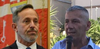 Giancarlo Righini consigliere Regionale del Lazio di FdI e Stefano Costa capogruppo di FdI al Consiglio Comunale di Fiumicino.