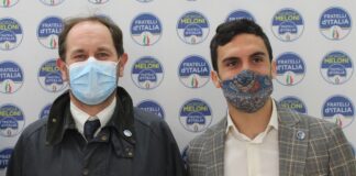 Gabriele Veneri, Consigliere regionale di Fratelli d’Italia e Giuseppe Carbonaro, vice-presidente del circolo di Sansepolcro di Fratelli d’Italia.