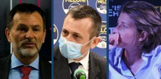 Alberto Balboni, capogruppo di Fratelli d’Italia in commissione Giustizia del Senato, Andrea Delmastro, responsabile giustizia di Fratelli d'Italia e Carolina Varchi, capogruppo di Fratelli d’Italia in commissione Giustizia della Camera.