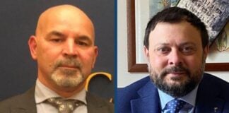 Lorenzo Baruzzo, coordinatore comunale di Fratelli d’Italia di Carrara e Vittorio Fantozzi, Consigliere regionale di Fratelli d’Italia.