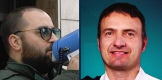 Andrea Liburdi dirigente romano di Fratelli d'Italia e Fabrizio Ghera capogruppo di Fratelli d'Italia alla Regione Lazio.