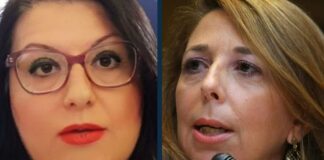 Cinzia Pellegrino, Coordinatore nazionale del Dipartimento tutela Vittime di Fratelli d'Italia e Isabella Rauti, vicepresidente vicario del Gruppo di Fratelli d'Italia al Senato e Coordinatore nazionale del dipartimento Famiglia, Pari opportunità e valori non negoziabili.