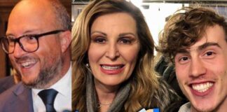 Mauro Rotelli, deputato di Fratelli d'Italia, Daniela Santanchè, senatrice di Fratelli d'Italia e Federico Rossi, responsabile Social del partito in Lombardia.