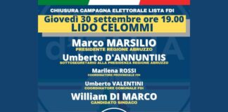 Locandina dell'evento organizzato da Fratelli d'Italia.