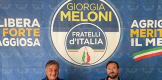 Calogero Pisano, Commissario di Fratelli d’Italia e Giovanni Di Maida, vice Presidente del Consorzio Universitario, ex Presidente del Consiglio comunale di Agrigento e il nuovo aderente a Fratelli d'Italia.