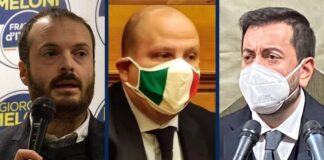 Alessandro Draghi, capogruppo Fratelli d'Italia in Palazzo Vecchio, Salvatore Deidda, Capogruppo in Commissione Difesa per Fratelli d’Italia e Francesco Torselli, capogruppo di Fratelli d’Italia in Consiglio regionale.
