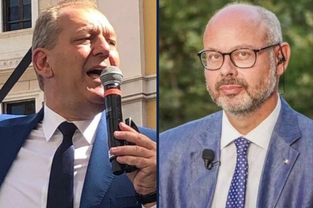 Patrizio La Pietra e Andrea de Bertoldi, senatori di Fratelli d'Italia.