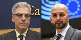 Federico Mollicone, deputato e responsabile Cultura di Fratelli d'Italia e Nicola Procaccini, Nicola Procaccini, europarlamentare di Fratelli d'Italia-ECR.