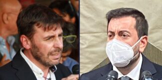 Andrea Romiti, capogruppo di Fratelli d'Italia nel Comune di Livorno e Francesco Torselli, capogruppo di Fratelli d'Italia nel Consiglio regionale toscano.