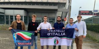 Fabio Roscani, Presidente Nazionale di Gioventù Nazionale, movimento giovanile di Fratelli d’Italia durante la visita alla Comunità militante di Ravenna.