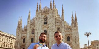 Fabio Roscani, Presidente Nazionale di Gioventù Nazionale e Francesco Rocca, presidente di Gioventù Nazionale Milano e candidato al Consiglio comunale di Milano.