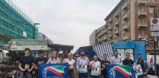 Fabio Roscani, Presidente Nazionale di Gioventù Nazionale in visita alla Comunità militante torinese.