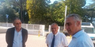 Diego Petrucci, Consigliere regionale di Fratelli d’Italia durante il sopralluogo alla Casa della Salute di Larciano.