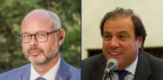 Andrea de Bertoldi, senatore di Fratelli d'Italia e il prof. Maurizio Leo, responsabile nazionale Dipartimento Economia e Finanze di Fratelli d’Italia.