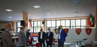 Salvatore Deidda, Deputato di Fratelli d'Italia e Capogruppo in Commissione Difesa in visita allo Stabilimento Militare del Munizionamento Terreste a Baiano di Spoleto.