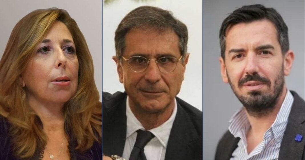 Isabella Rauti, Claudio Barbaro e Massimo Ruspandini, senatori di Fratelli d'Italia.