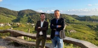 Tommaso Razzolini, consigliere regionale di Fratelli d'Italia e Raffaele Speranzon, capogruppo di Fratelli d'Italia in consiglio regionale a Valdobbiadene.