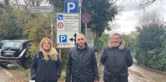 Antonella Scocca, dirigente nazionale di Fratelli d'Italia, Diego Petrucci, consigliere regionale di Fratelli d'Italia e Gino Toncelli, vicecoordinatore di Fratelli d'Italia provincia di Pisa.