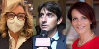 Lucia Albano, Giovanni Donzelli e Rachele Silvestri, deputati di Fratelli d’Italia.