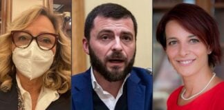 Walter Rizzetto, Lucia Albano e Rachele Silvestri, deputati di Fratelli d’Italia.