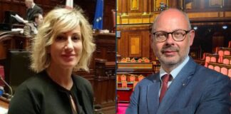 Monica Ciaburro, deputato di Fratelli d’Italia e Andrea de Bertoldi, senatore di Fratelli d'Italia.