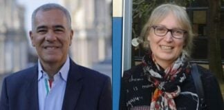 Enzo Liardo, vice capogruppo di Fratelli d'Italia in Comune di Torino e Patrizia Alessi, capogruppo in Circ.7 di Fratelli d'Italia.