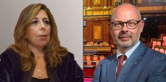 Isabella Rauti, vicepresidente vicario di Fratelli d’Italia al Senato e Andrea de Bertoldi, senatore di Fratelli d’Italia e segretario della Commissione Finanze e Tesoro.
