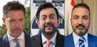 Fabrizio Rossi, Coordinatore regionale di Fratelli d'Italia, Francesco Torselli, capogruppo di Fratelli d’Italia in Consiglio regionale e Alessandro Capecchi, vicepresidente della Commissione Trasporti di Fratelli d’Italia.