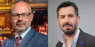 Andrea de Bertoldi e Massimo Ruspandini, senatori di Fratelli d'Italia.
