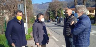 Vittorio Fantozzi, Consigliere regionale di Fratelli d’Italia e Marco Martinelli, Consiglio comunale a Lucca durante il sopralluogo nella frazione di Sesto a Moriano.
