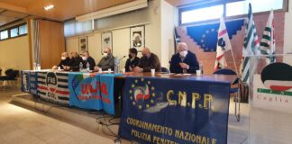 Conferenza stampa dei Sindacati della Polizia Penitenziaria.