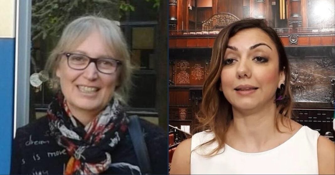 Patrizia Alessi, capogruppo di Fratelli d'Italia in circoscrizione 7 e Augusta Montaruli, deputato di Fratelli d'Italia.