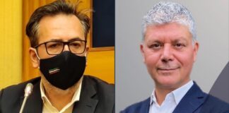 Andrea De Priamo, senatore di Fratelli d’Italia e Presidente della Commissione Trasparenza e Massimiliano De Juliis, capogruppo di Fratelli d’Italia Municipio IX.