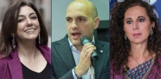 Augusta Montaruli, Emanuele Prisco e Wanda Ferro, deputati di Fratelli d'Italia.