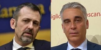 Andrea Delmastro, deputato di Fratelli d’Italia e Diego Petrucci, Consigliere regionale di Fratelli d’Italia.