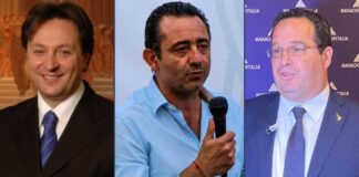 Claudio Fazzone, Paolo Trancassini e Claudio Durigon, coordinatori regionali di Forza Italia, Fratelli d’Italia e Lega.