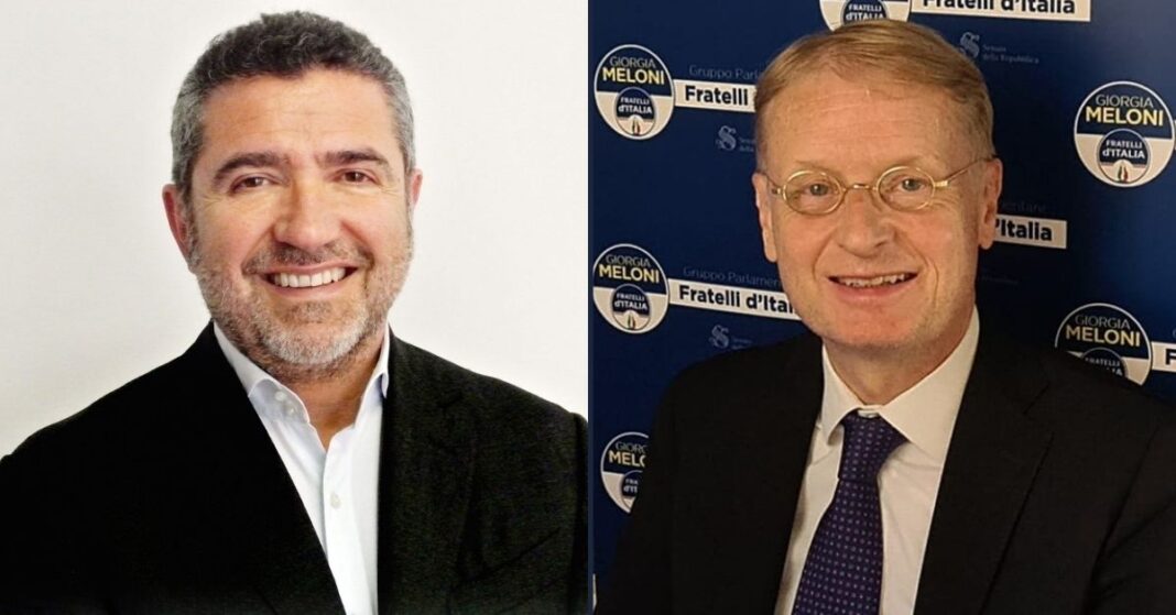 Francesco Zaffini e Lucio Malan, senatori di Fratelli d'Italia.