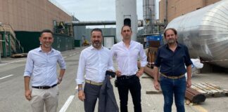 Alessandro Capecchi e Gabriele Veneri, consiglieri regionali di Fratelli d'Italia durante il sopralluogo all'impianto di San Zeno.