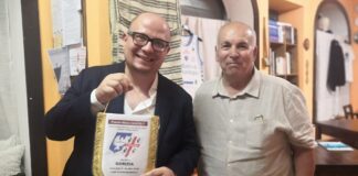 Salvatore Deidda, deputato di Fratelli d'Italia durante la visita al circolo dei sardi di Gorizia.