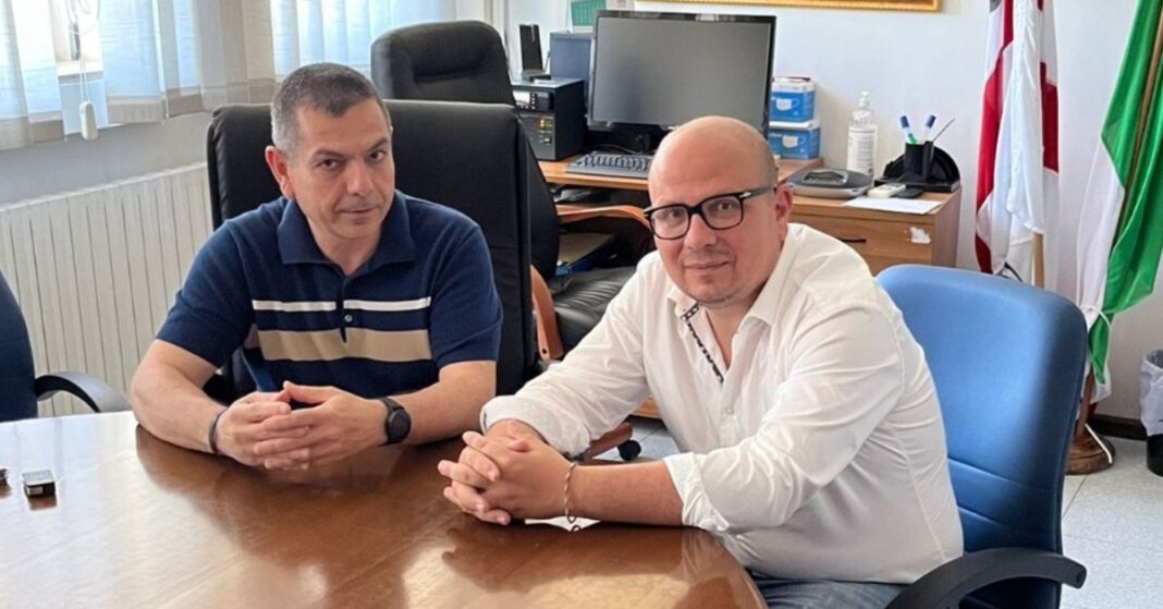 Salvatore Deidda, deputato di Fratelli d'Italia e Franco Saba, Sindaco di Ottana.