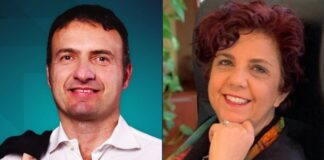 Fabrizio Ghera, capogruppo di Fratelli d'Italia alla Regione Lazio e Francesca De Vito, consigliere regionale di Fratelli d'Italia.